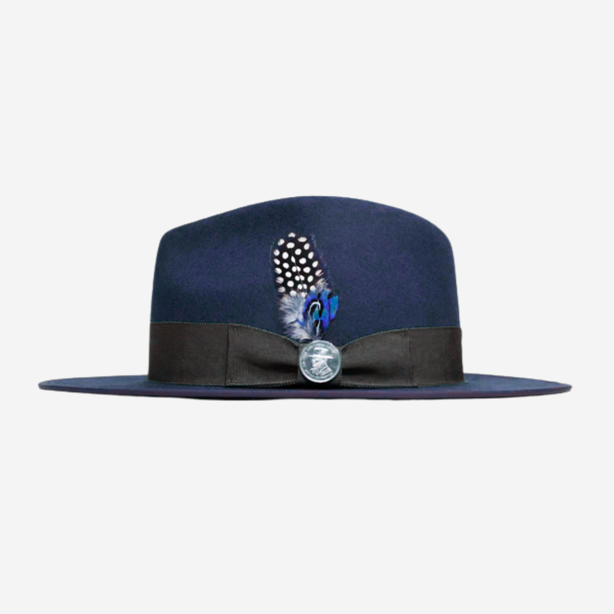 Classic Men's Felt Black Fedora Hat - Gray