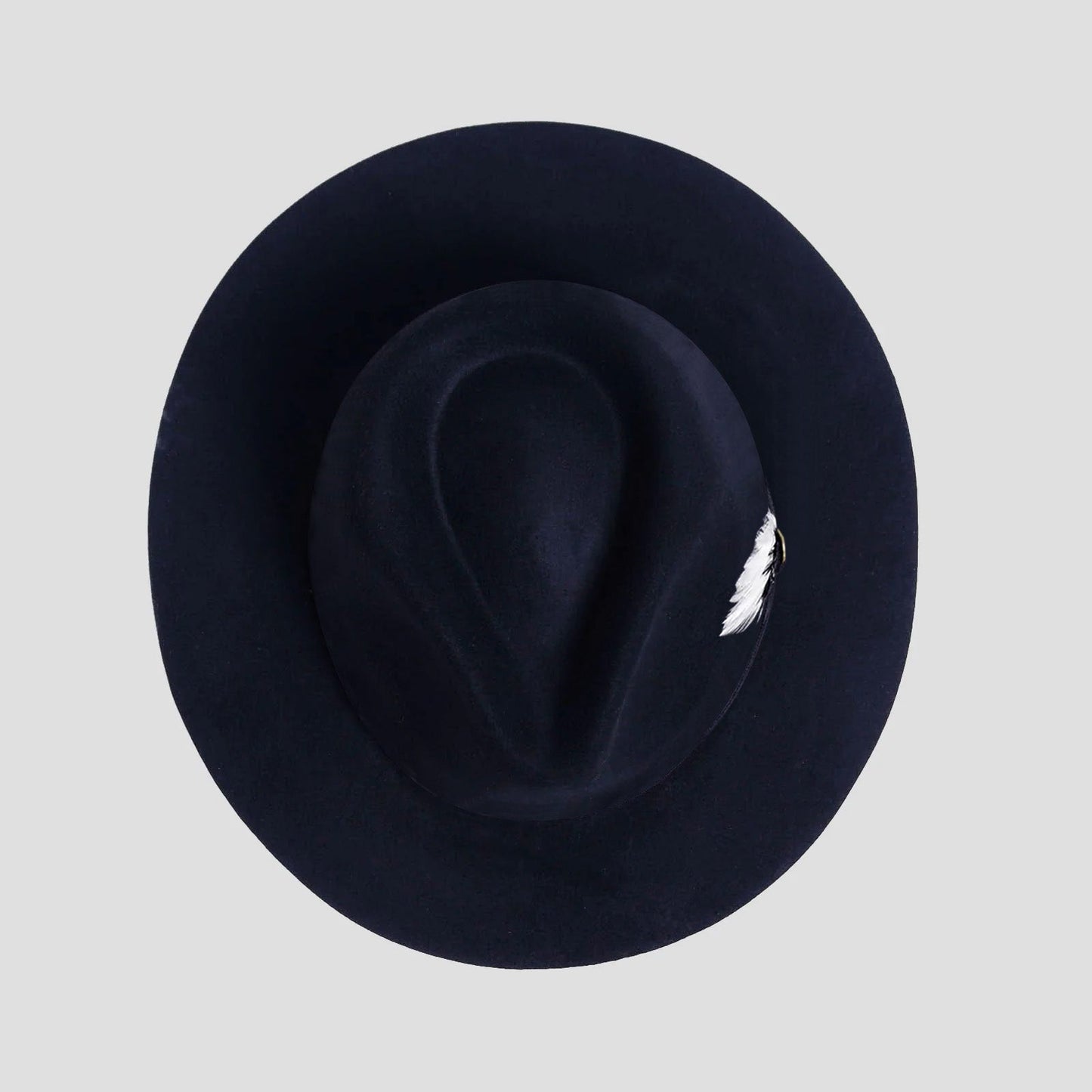 Dapper Men's Felt Fedora Hat–Black