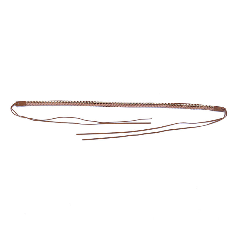 Leather Elegance: Handwoven Hat Band