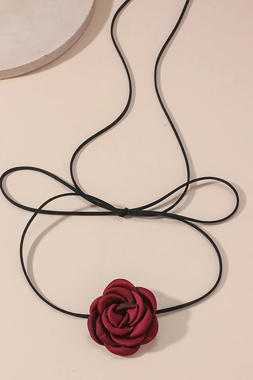 Annsley 3D Floral Ribbon Necklace