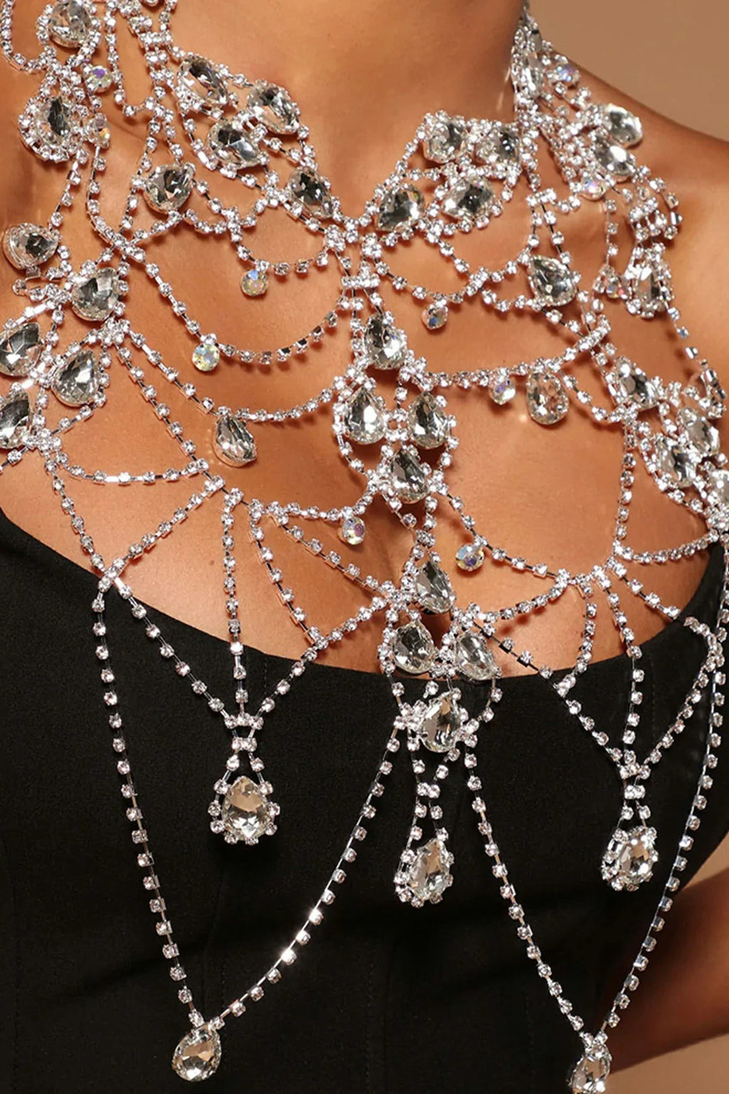 Britten Diamond Crystal Layer Chest Chain