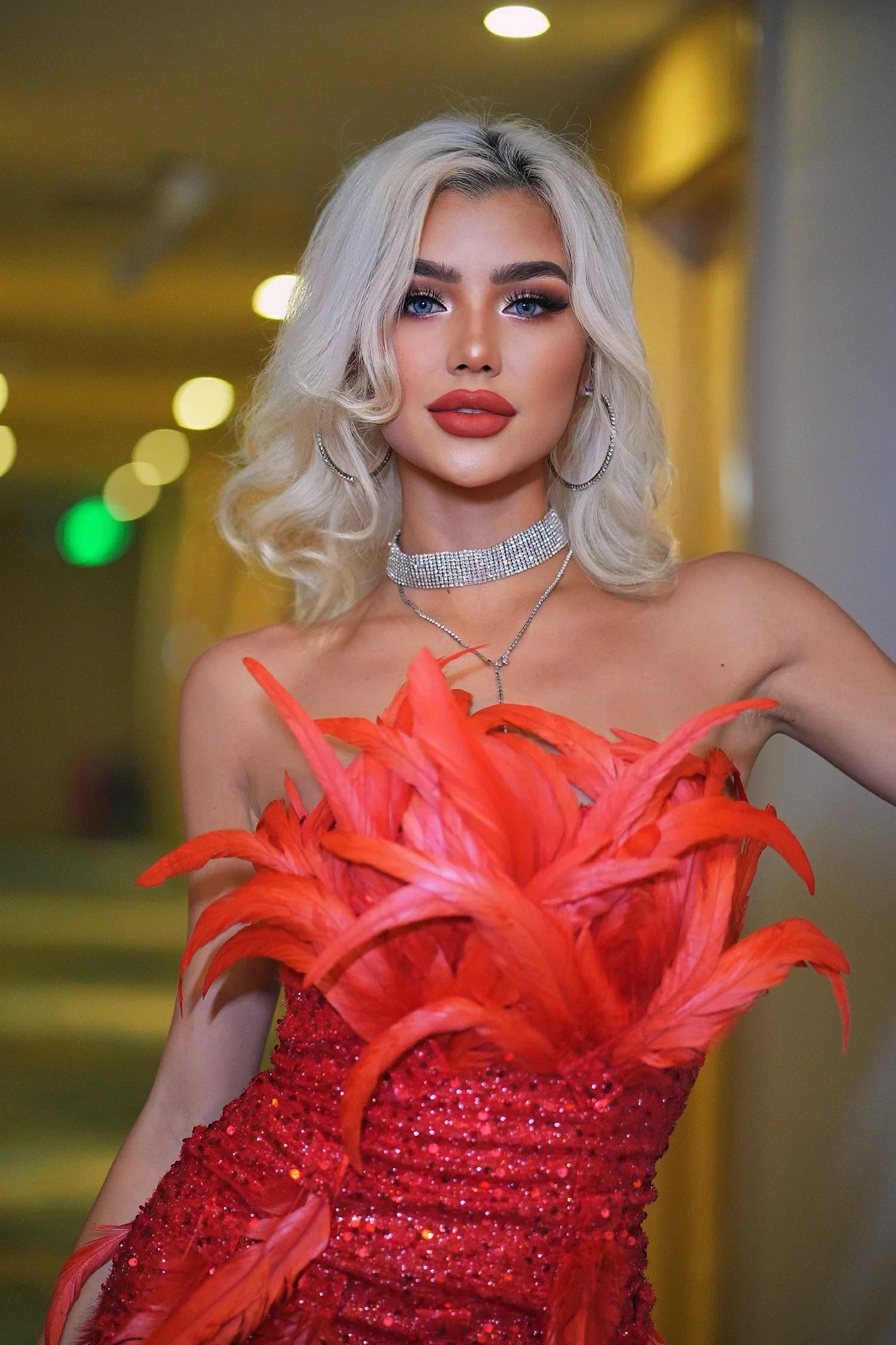 Bricelynn Feather Mini Dress