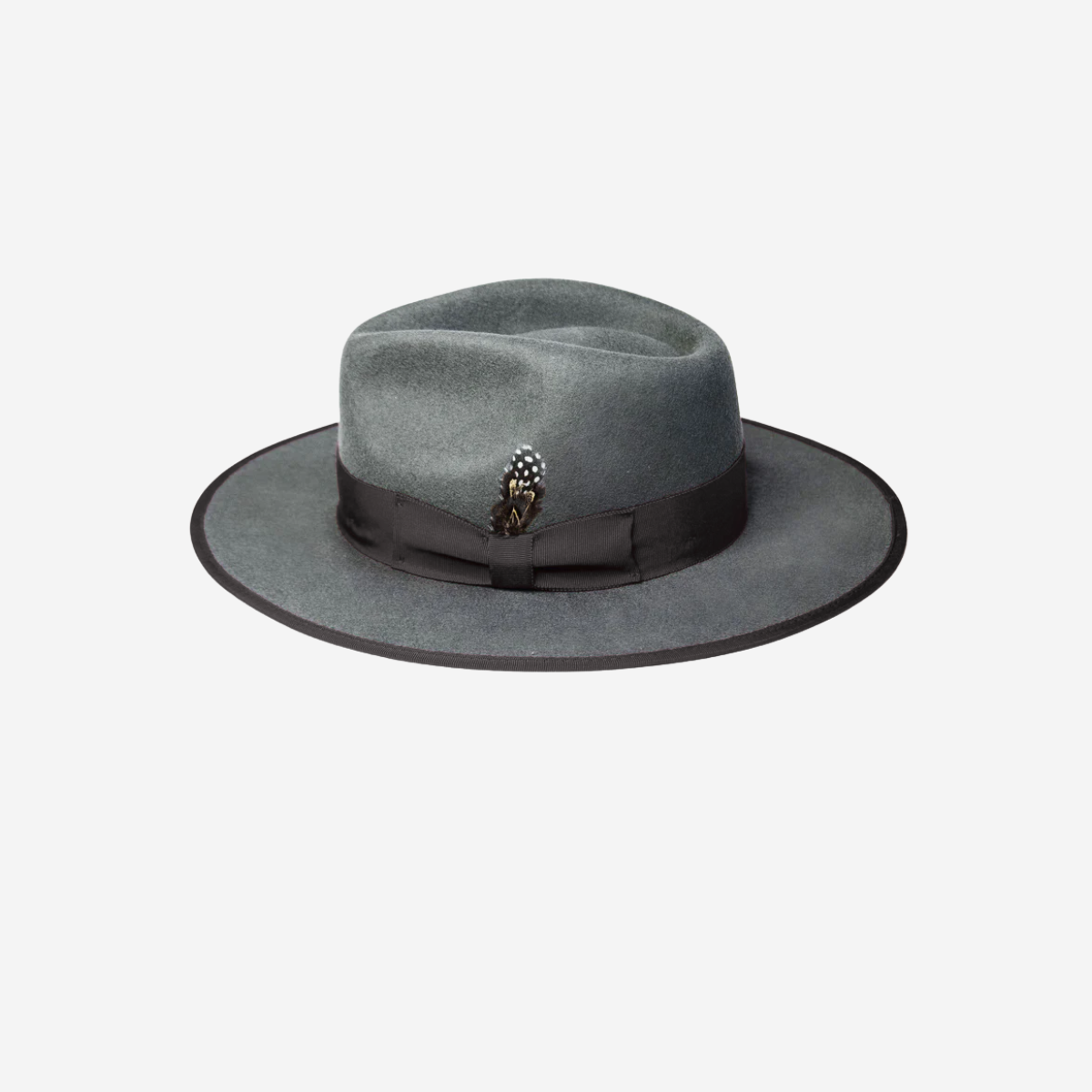 Classic Men's Felt Black Fedora Hat - Gray
