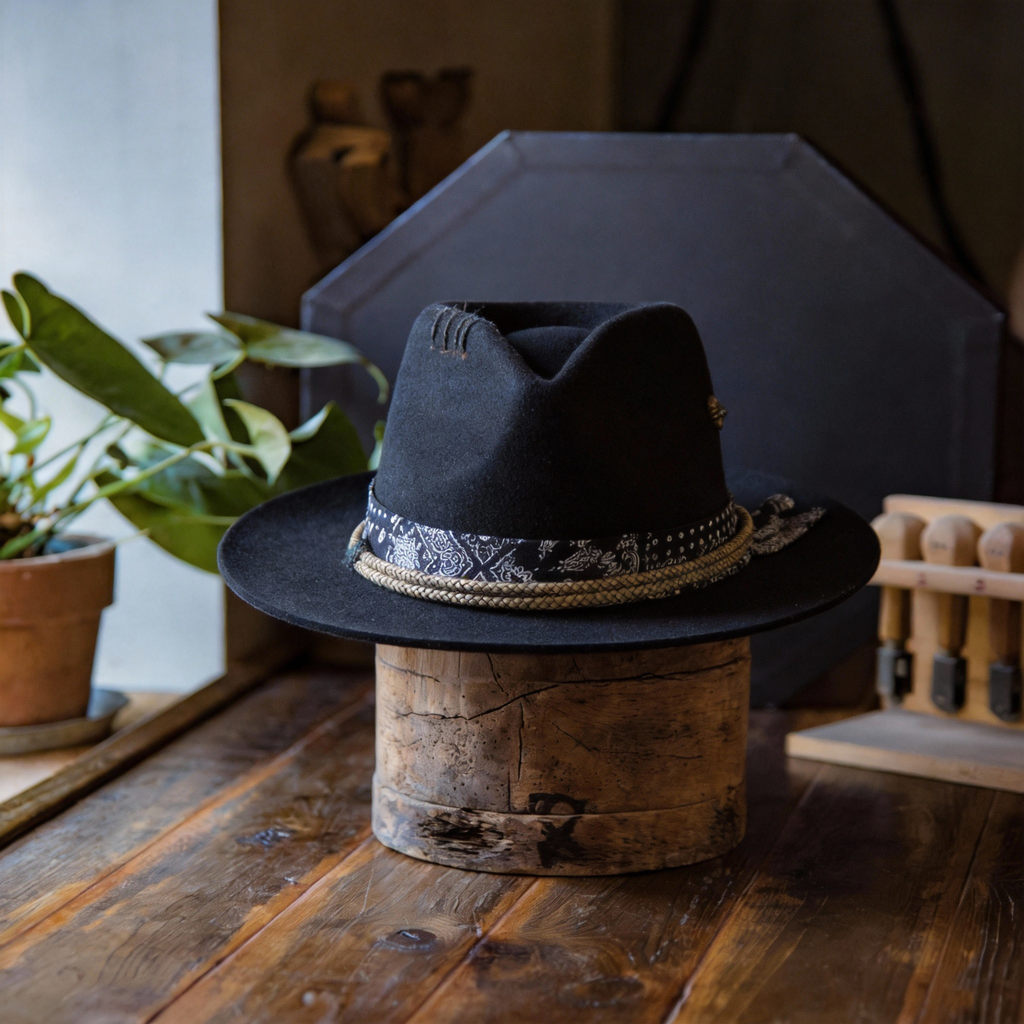 Modern Classic Felt Hat with Band Detail