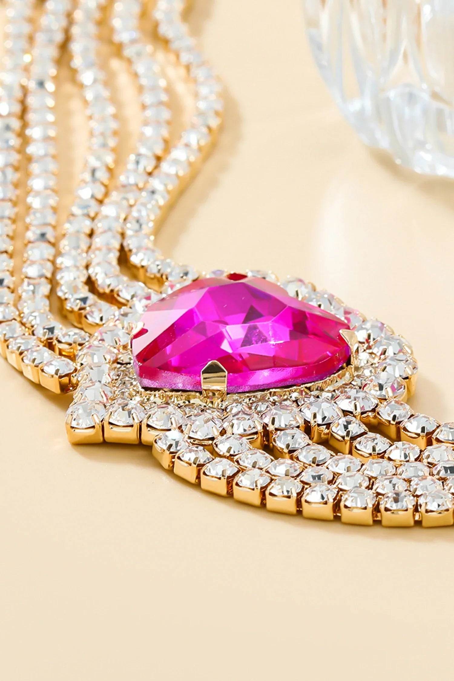 Laney Diamond Crystal Heart Necklace