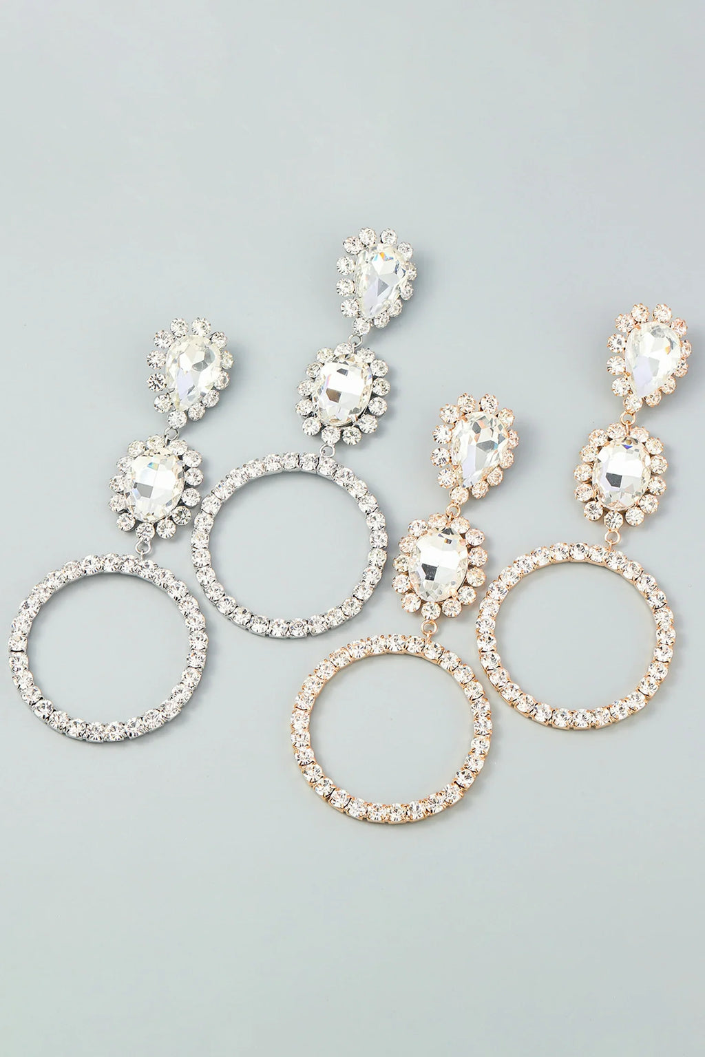 Deeandra Floral Diamond Hoop Earrings