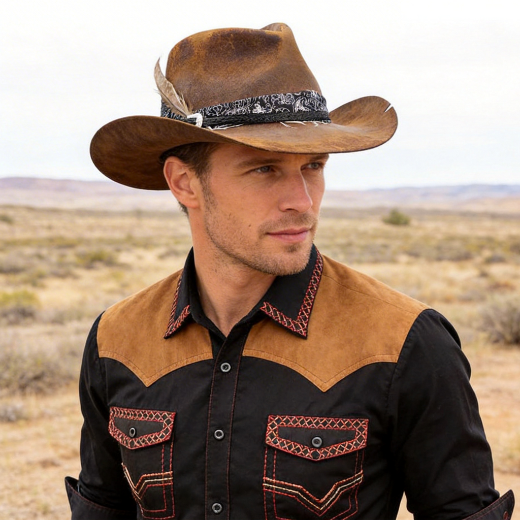 Whiskey Ferry Service Handcrafted Cowboy Hat