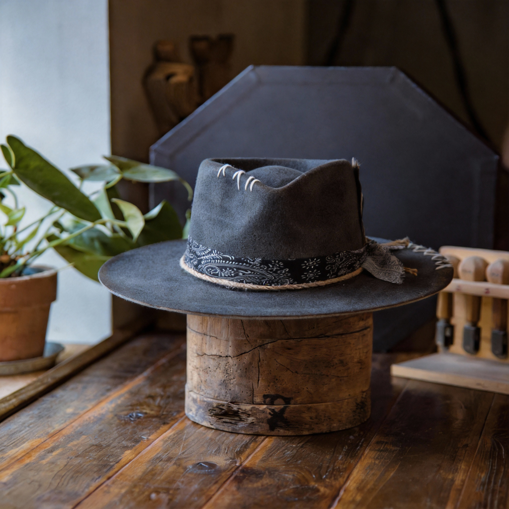 Classic Rancher Felt Hat with Modern Details