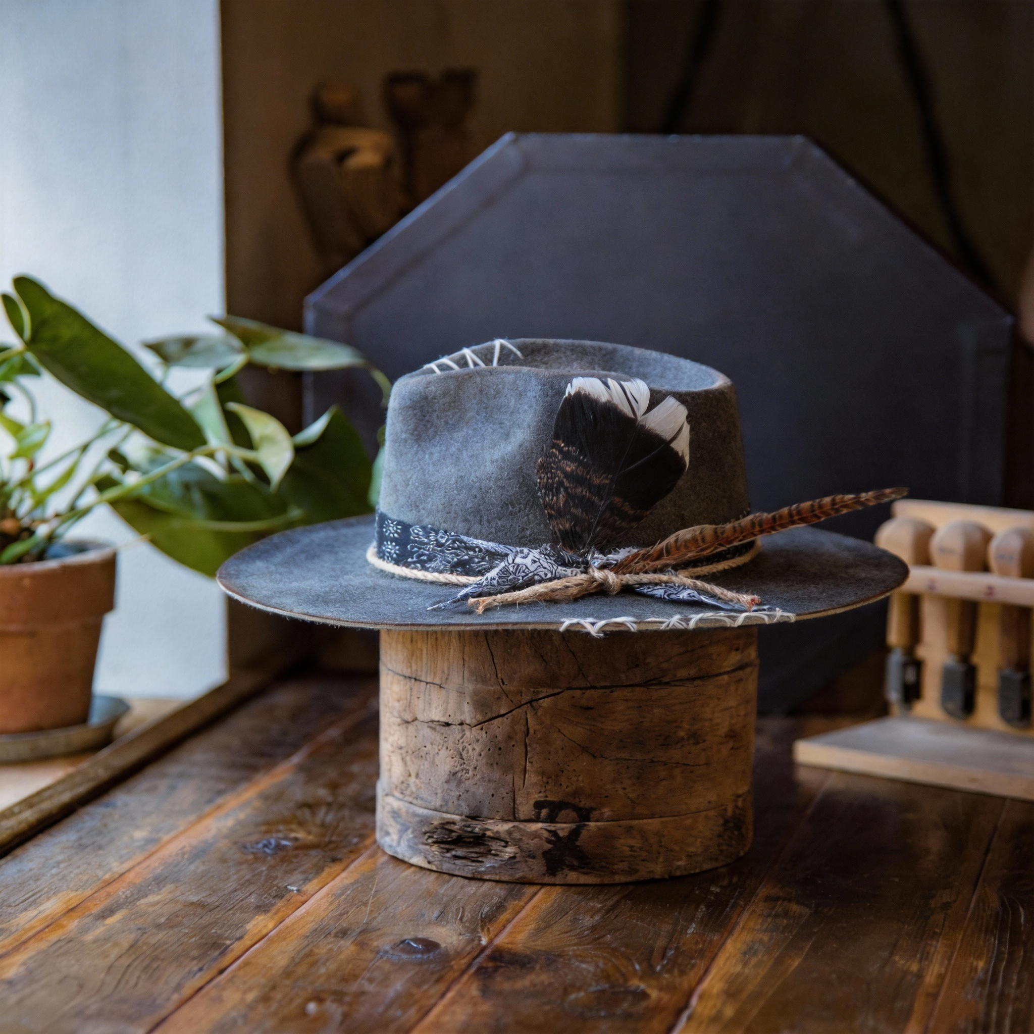 Classic Rancher Felt Hat with Modern Details