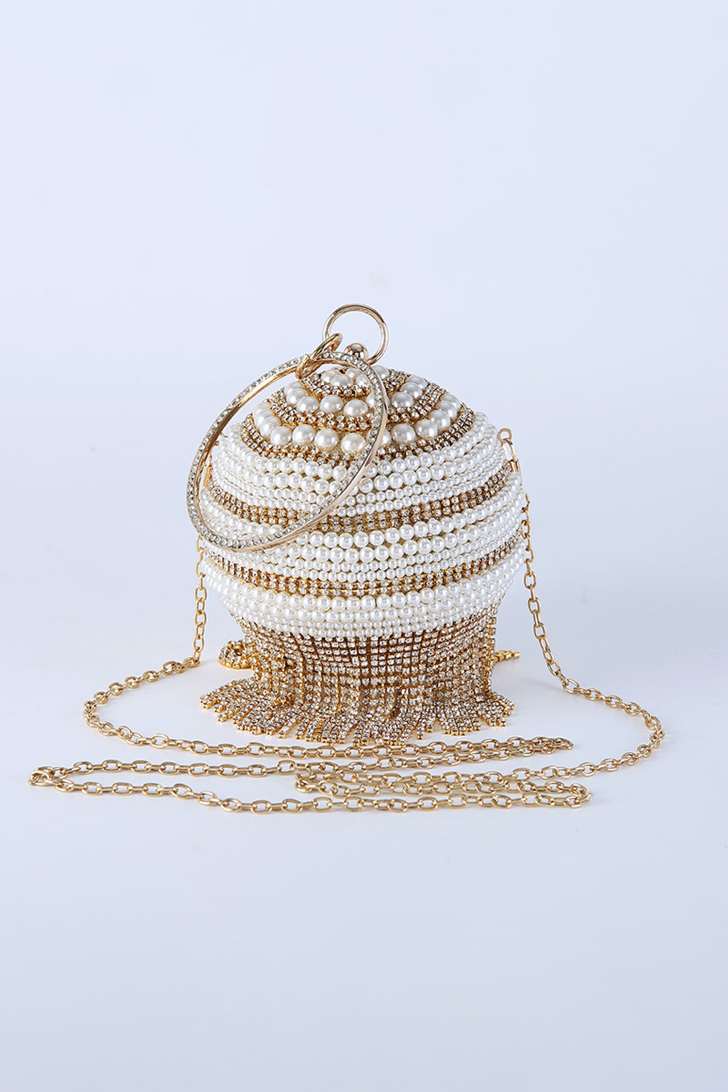 Annistin Diamond Pearl Tassel Mini Bag