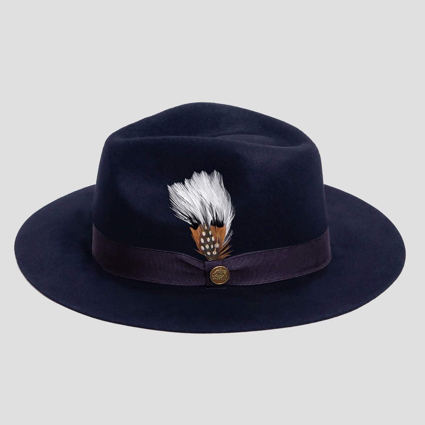 Dapper Men's Felt Fedora Hat–Black