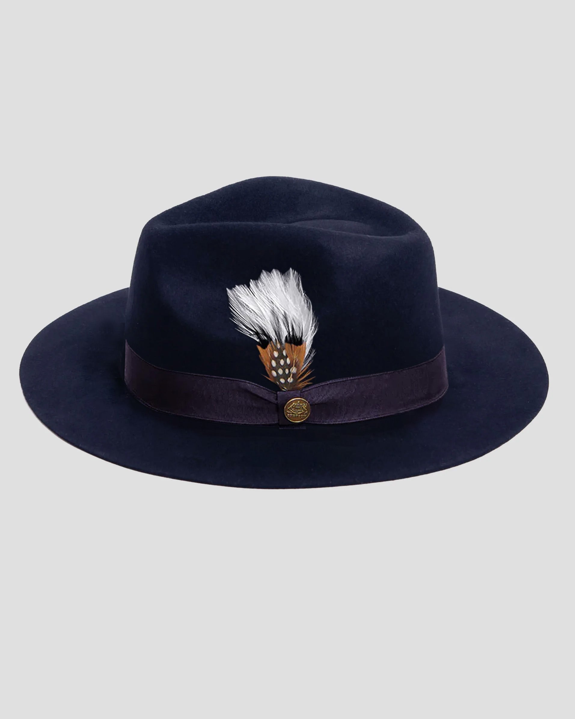 Dapper Men's Felt Fedora Hat–Black