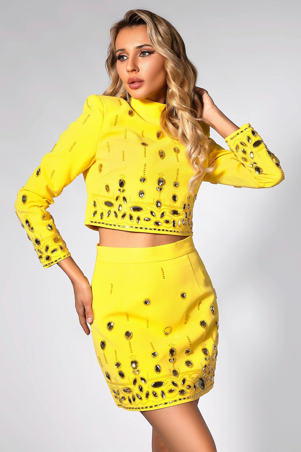 Brisley Rhinestone Flower Mini Set