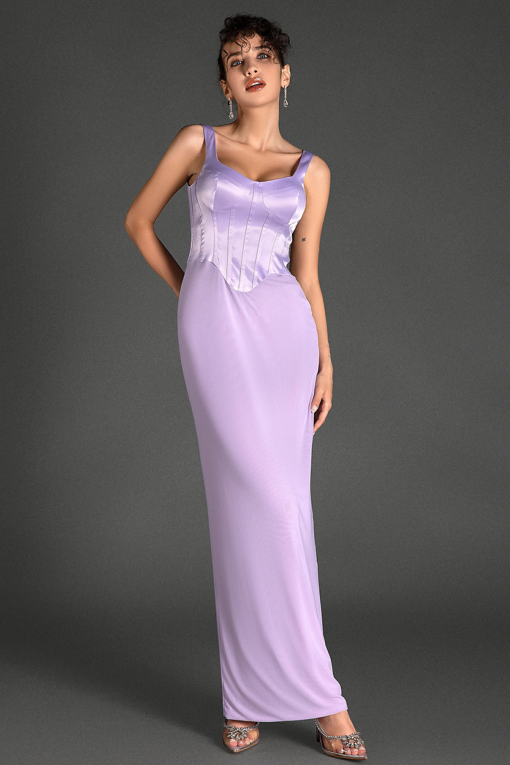 Pavlos Corset Patchwork Maxi Dress