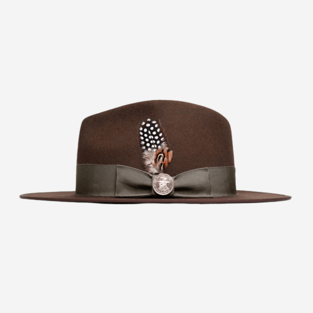 Felt Fedora Hat–Brown