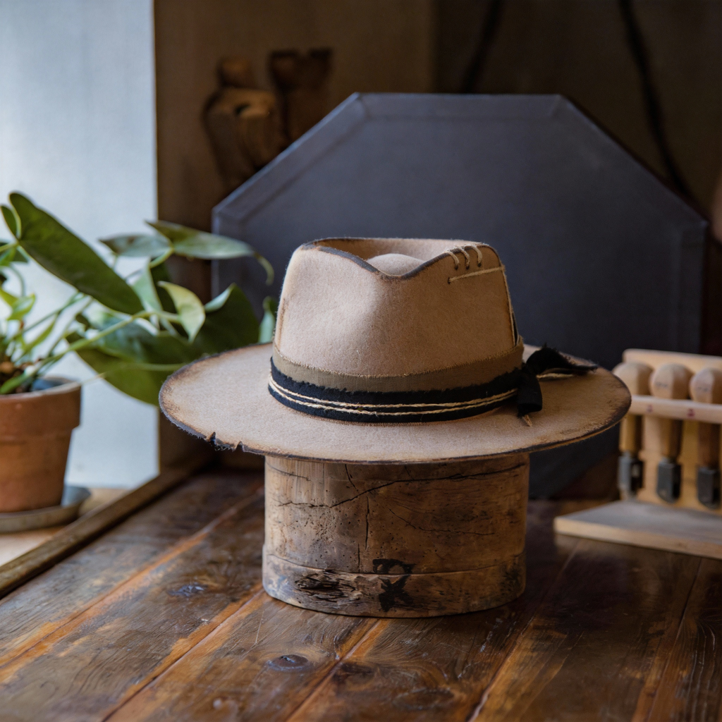 Rustic Outdoor Fedora Hat with Classic Brim