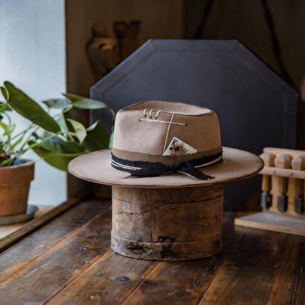 Rustic Outdoor Fedora Hat with Classic Brim