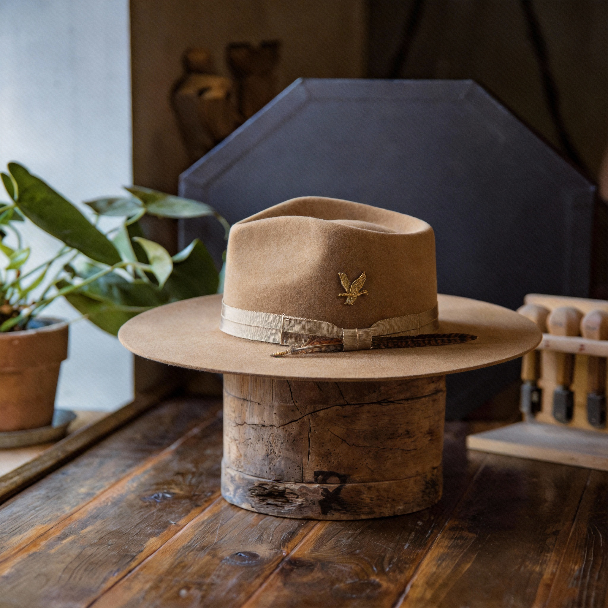 Travel Friendly Felt Hat with Accent Band