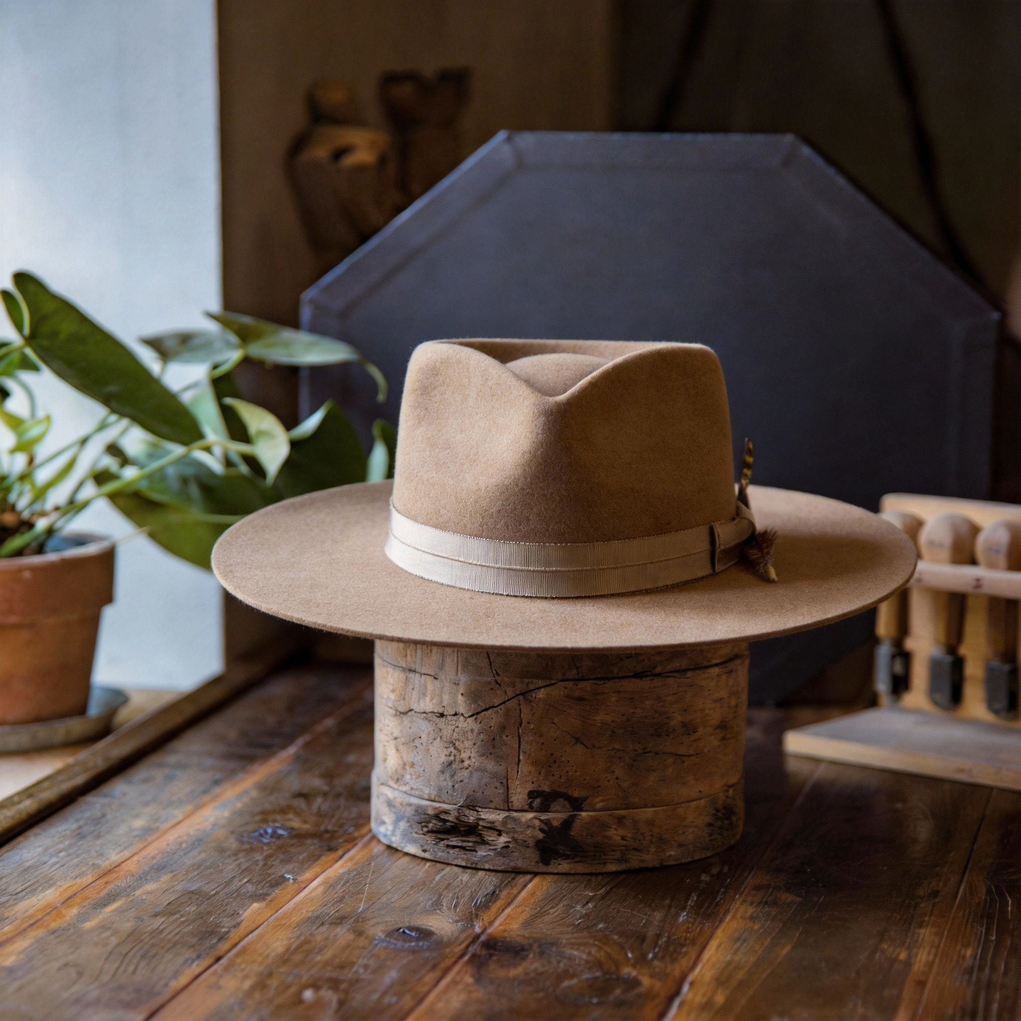 Travel Friendly Felt Hat with Accent Band