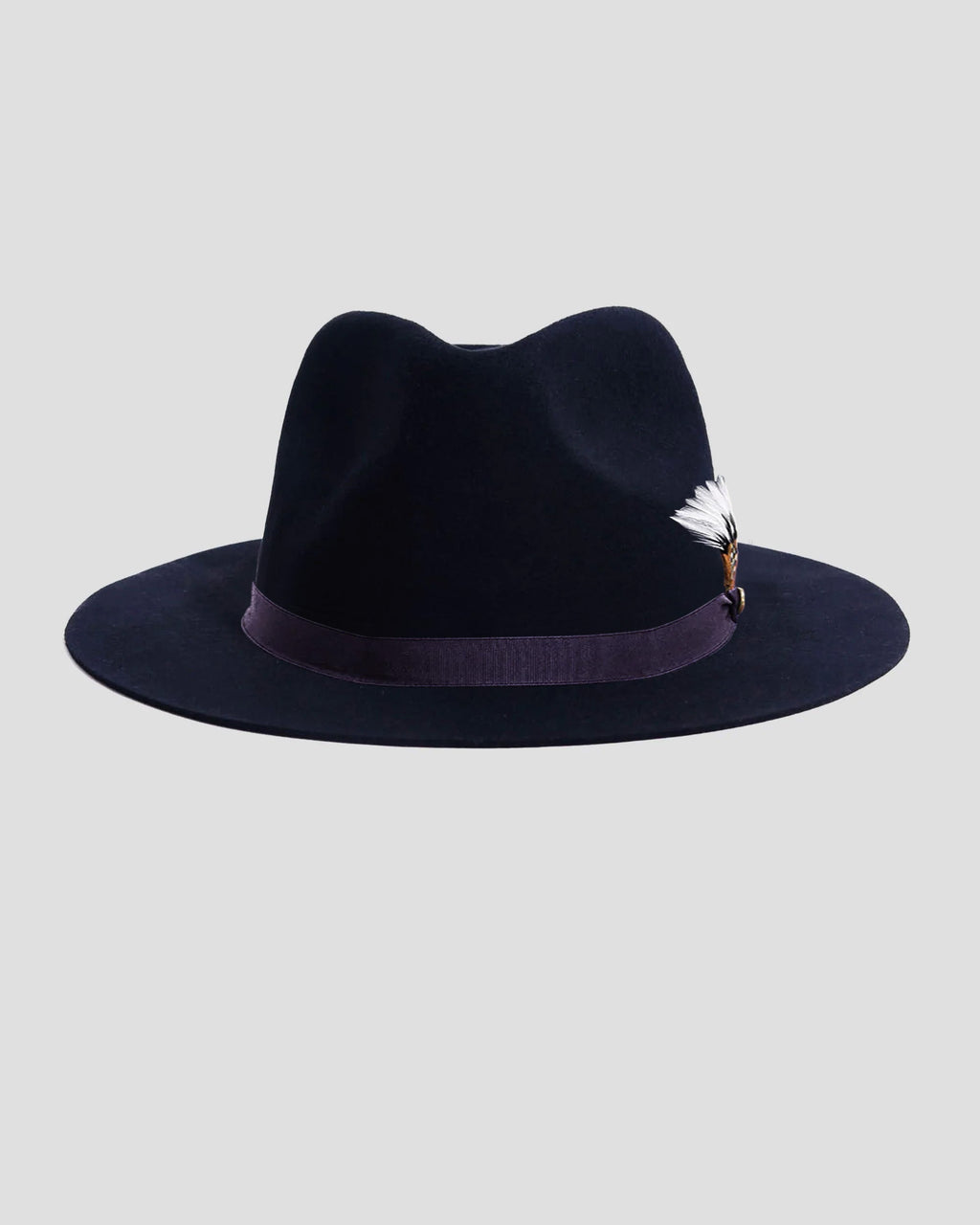 Dapper Men's Felt Fedora Hat–Black