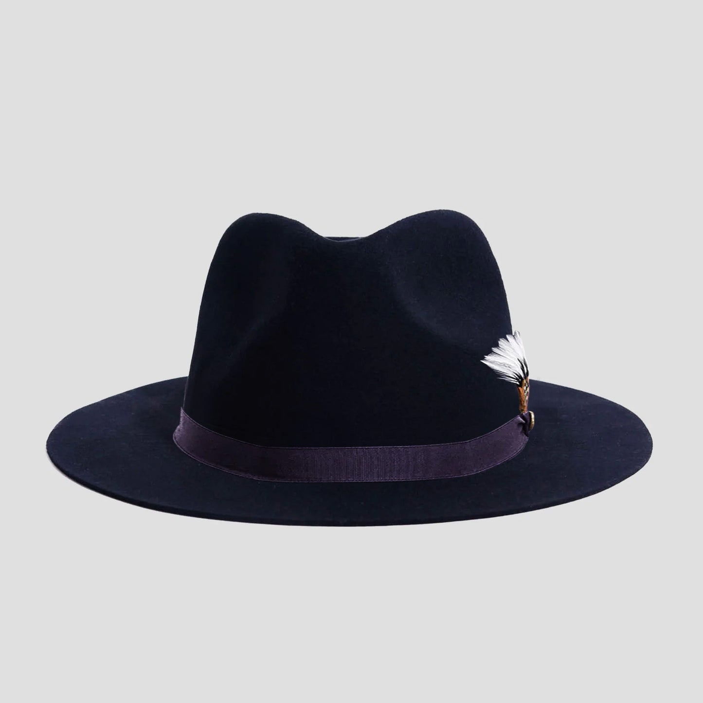 Dapper Men's Felt Fedora Hat–Black