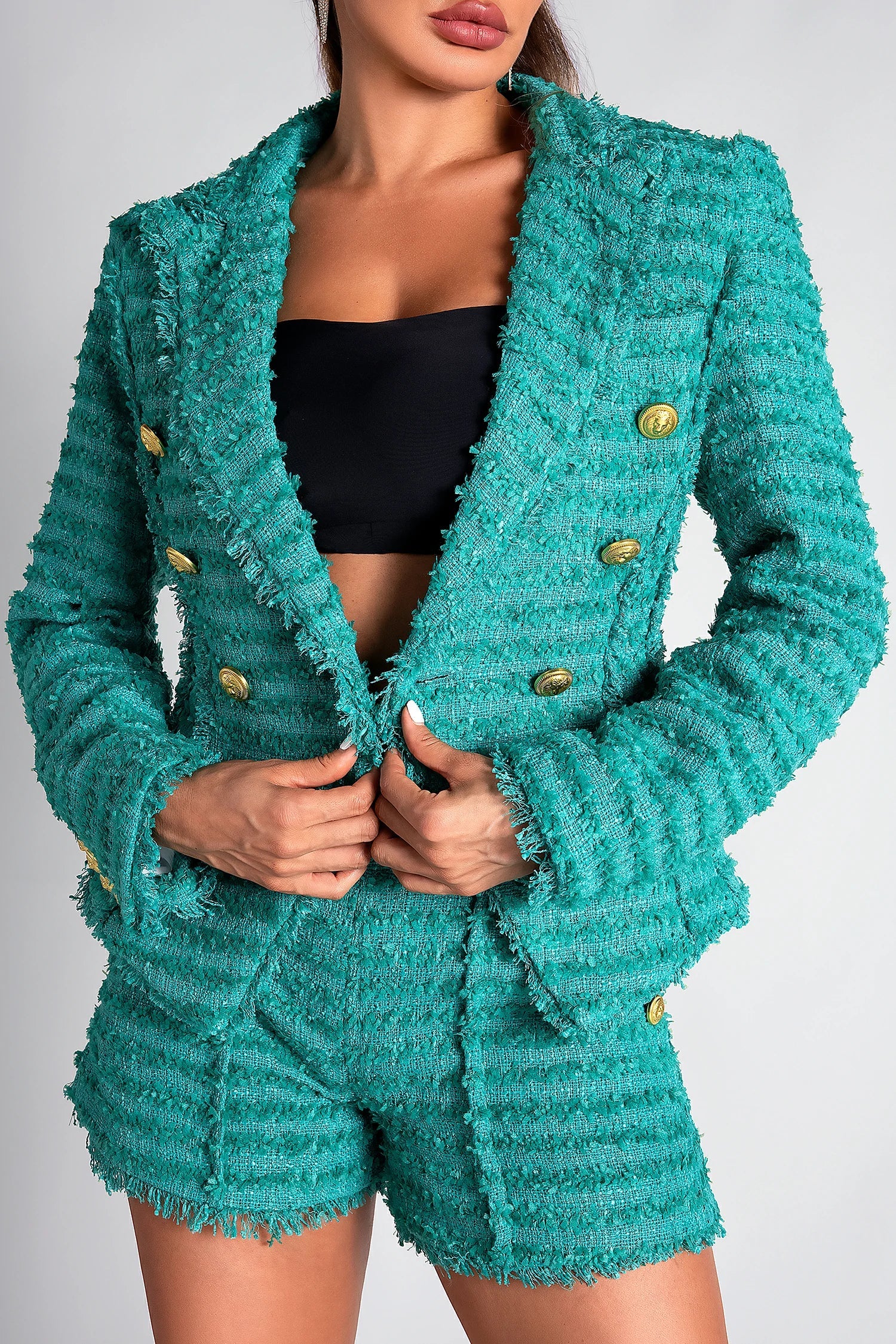 Polina Double Button Tweed 2 Piece Set