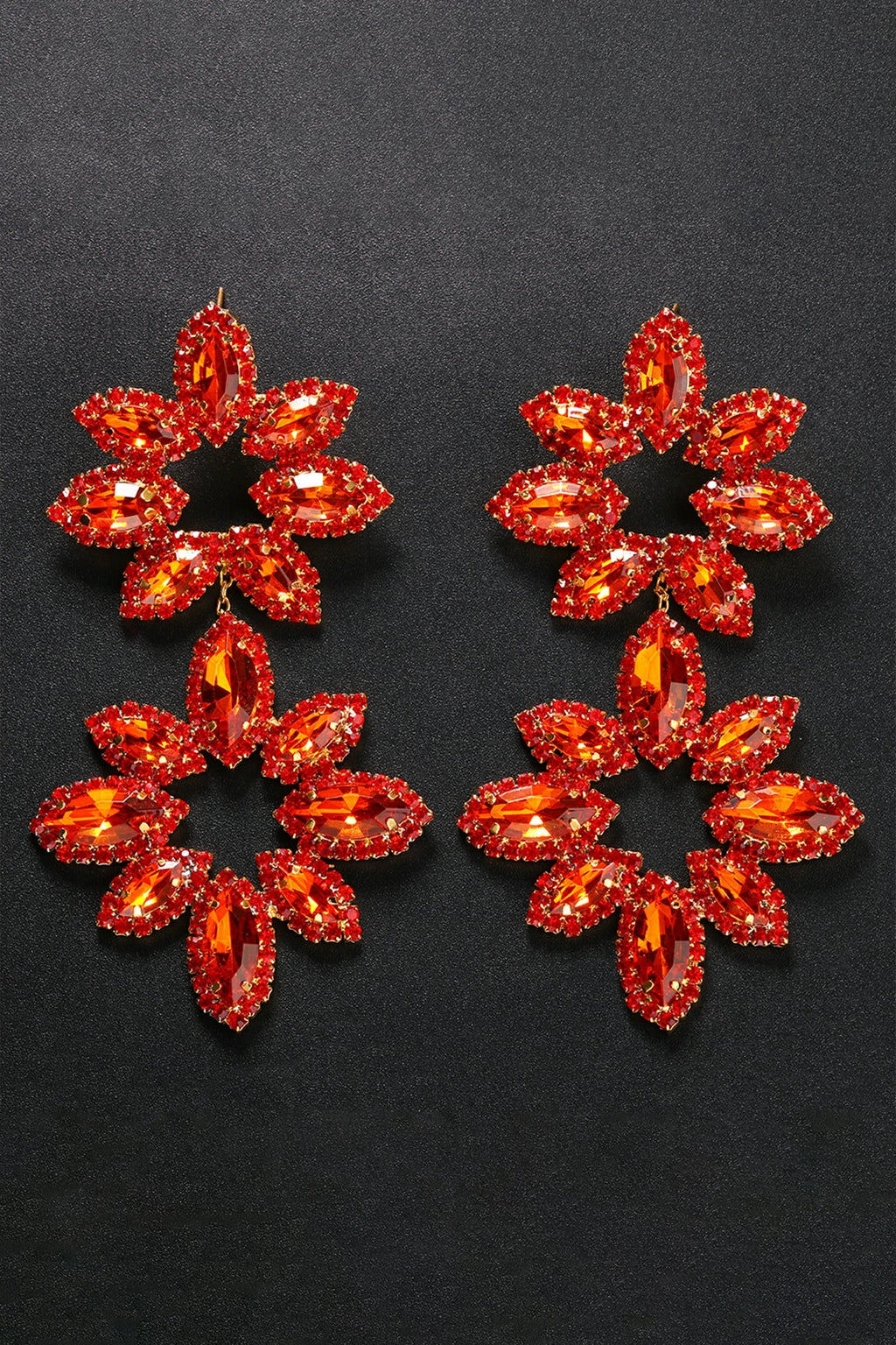 Brittanie Flower Rhinestones Earrings