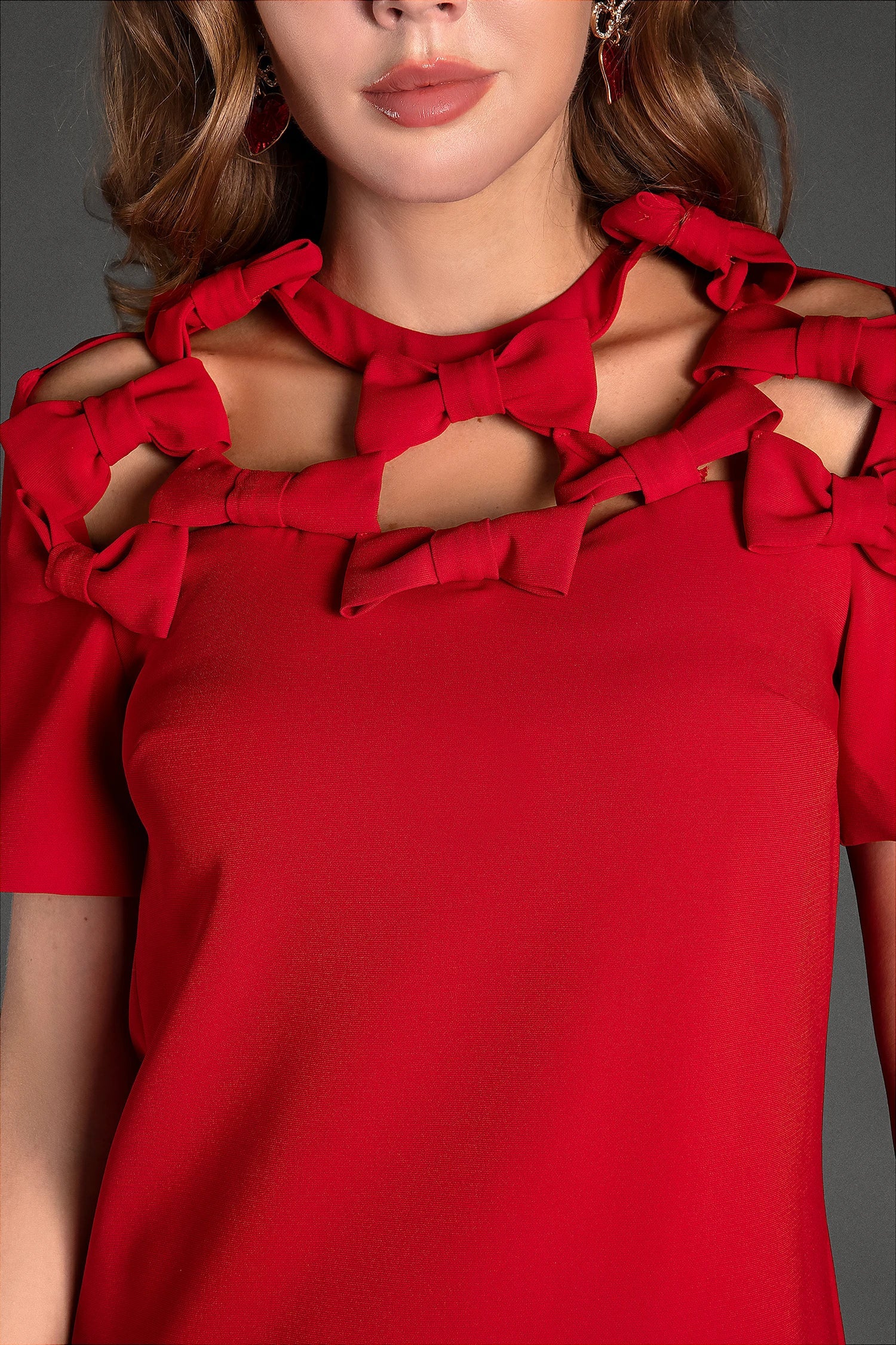 Lambrini Bow Cutout Mini Dress