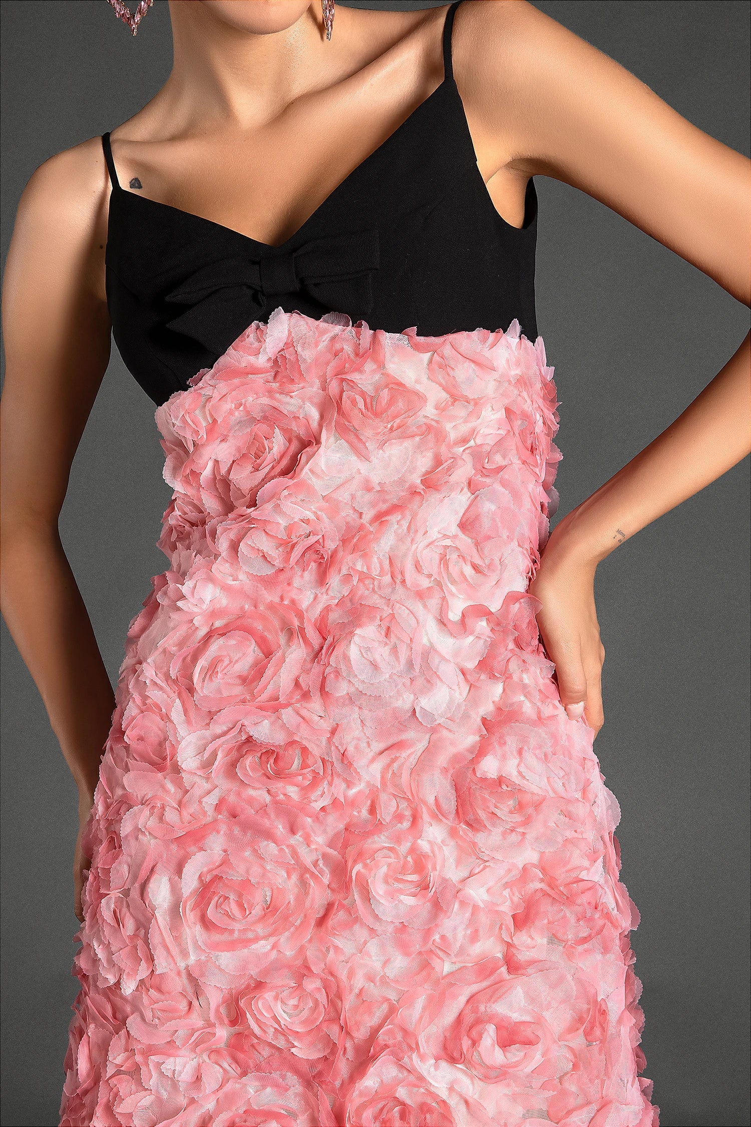 Chontelis Floral Bow Midi Dress