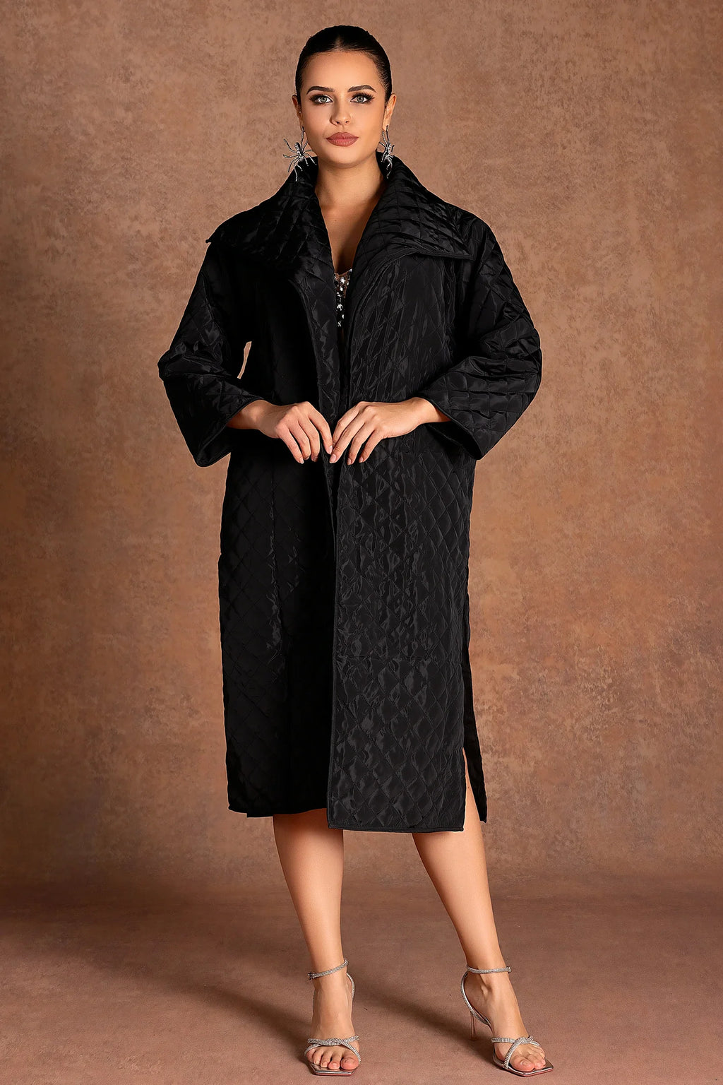 Nephtys Long Quilted High Collor Coat