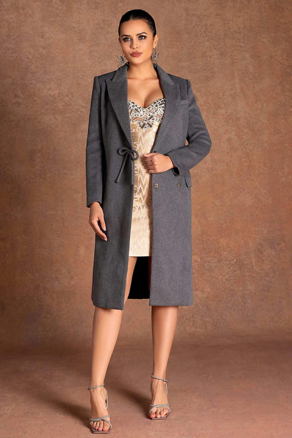 Eirene Bow Wool Cashmere Coat