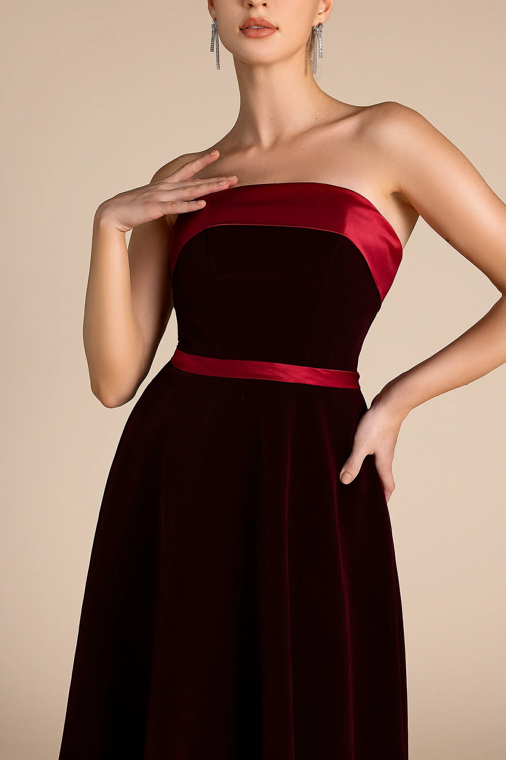 Nourbese Off Shoulder Tie Maxi Dress