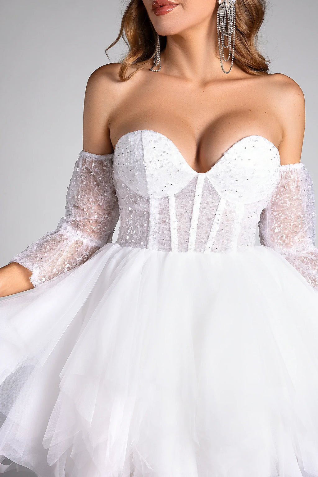 Spaneas Sequin Corset Mini Dress