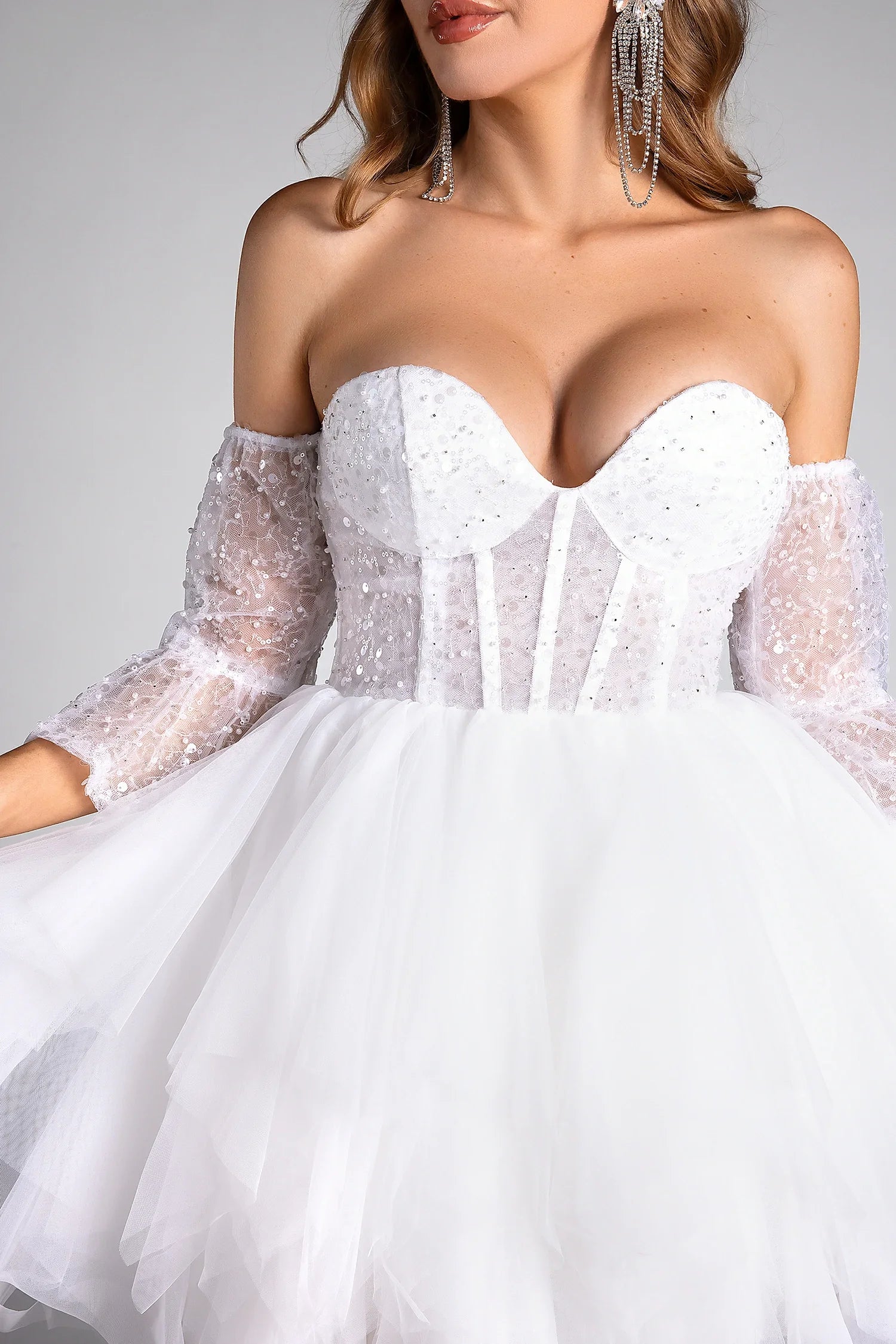 Spaneas Sequin Corset Mini Dress