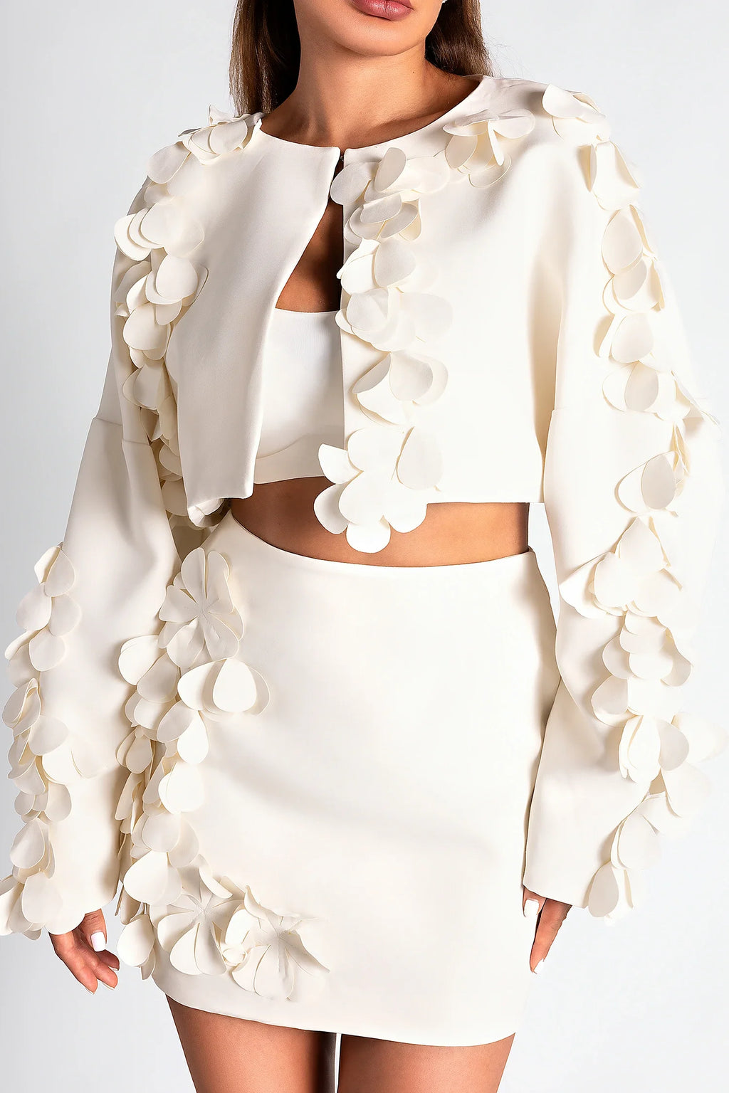 Janais Long Sleeve Patchwork 2 Piece Set