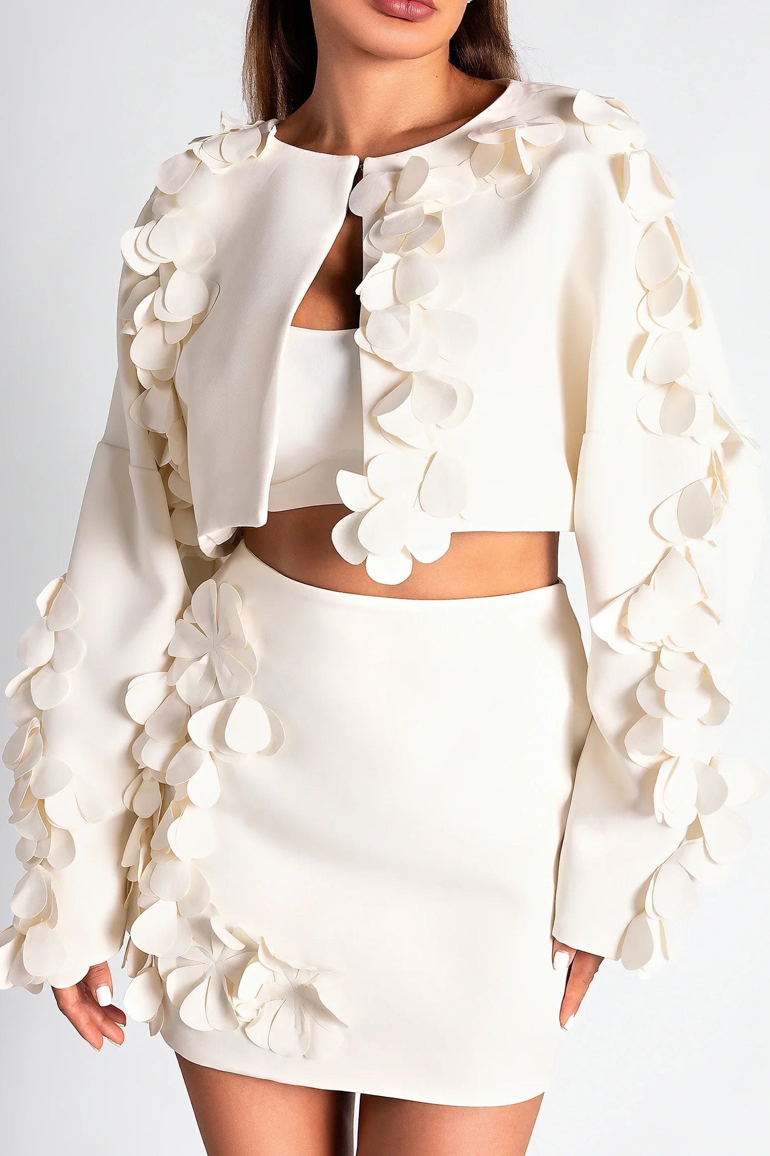 Janais Long Sleeve Patchwork 2 Piece Set