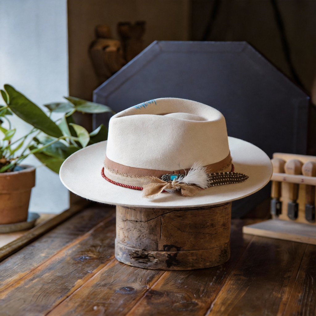 Outdoor Ready Felt Hat with Decorative Band