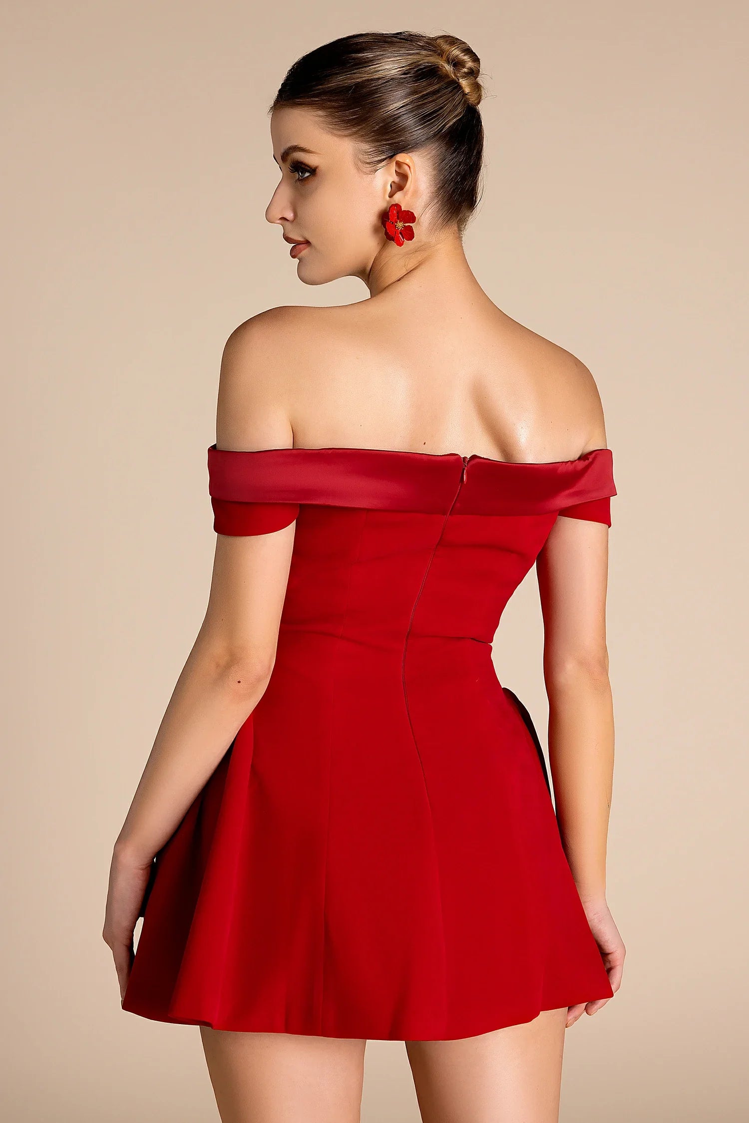 Nushim One Shoulder Patchwork Mini Dress