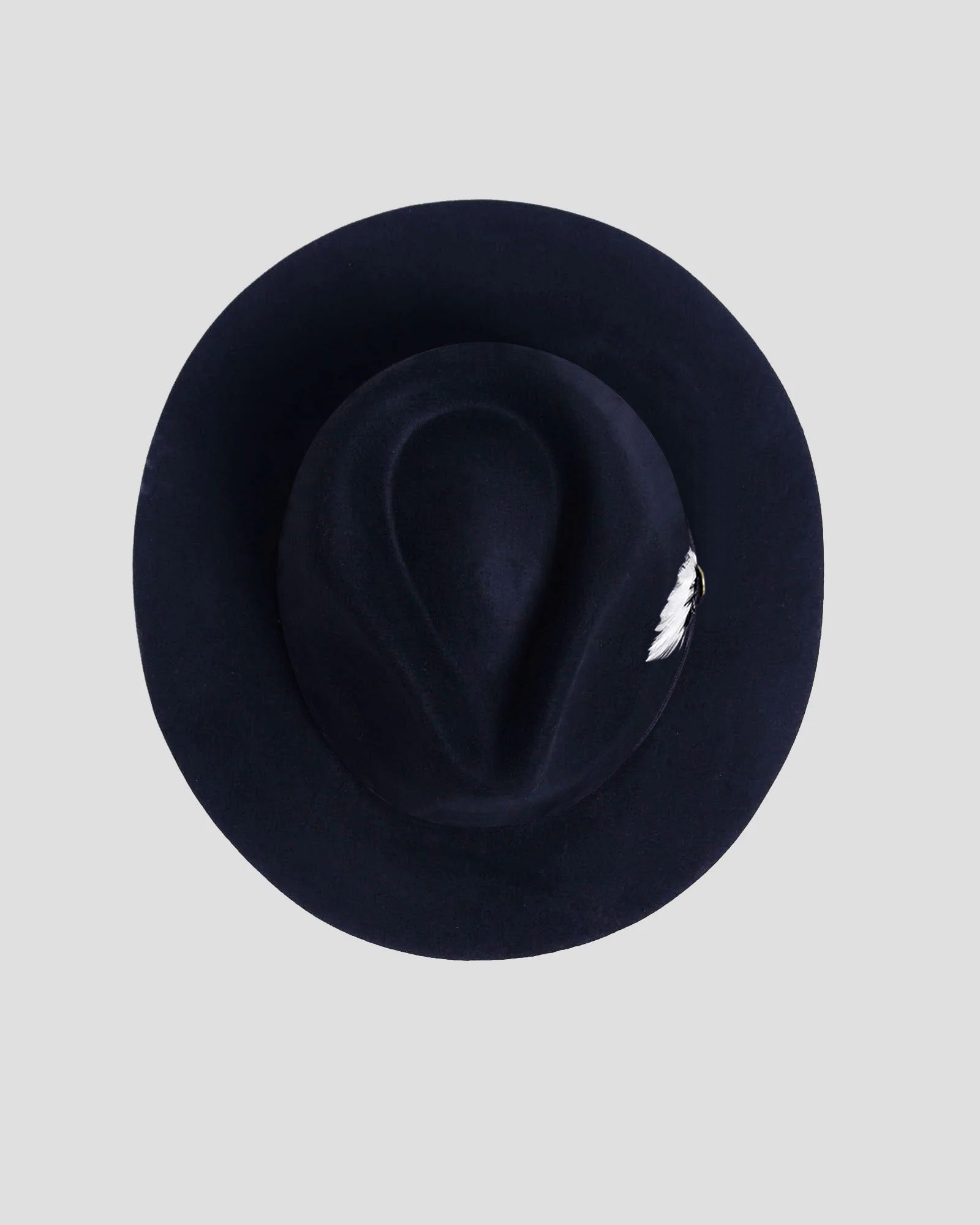 Dapper Men's Felt Fedora Hat–Black