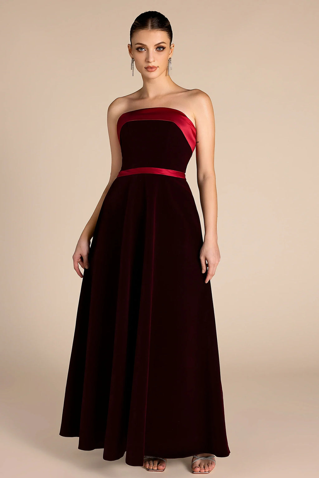 Nourbese Off Shoulder Tie Maxi Dress