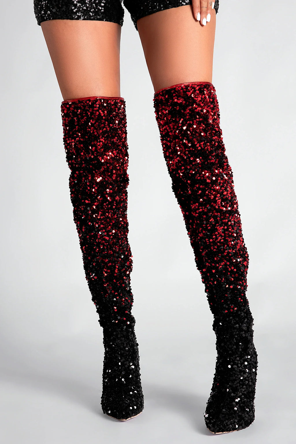 Marinotis Gradient Sequin Glitter Boots