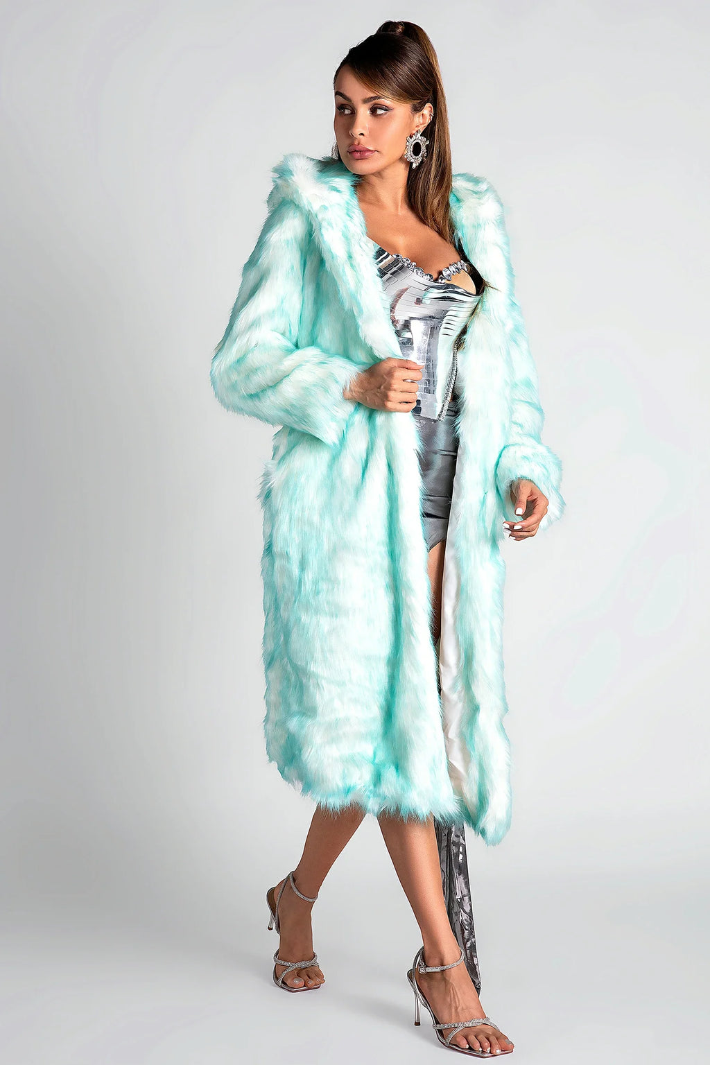 Molea LED Long Sleeve Fur Jacket