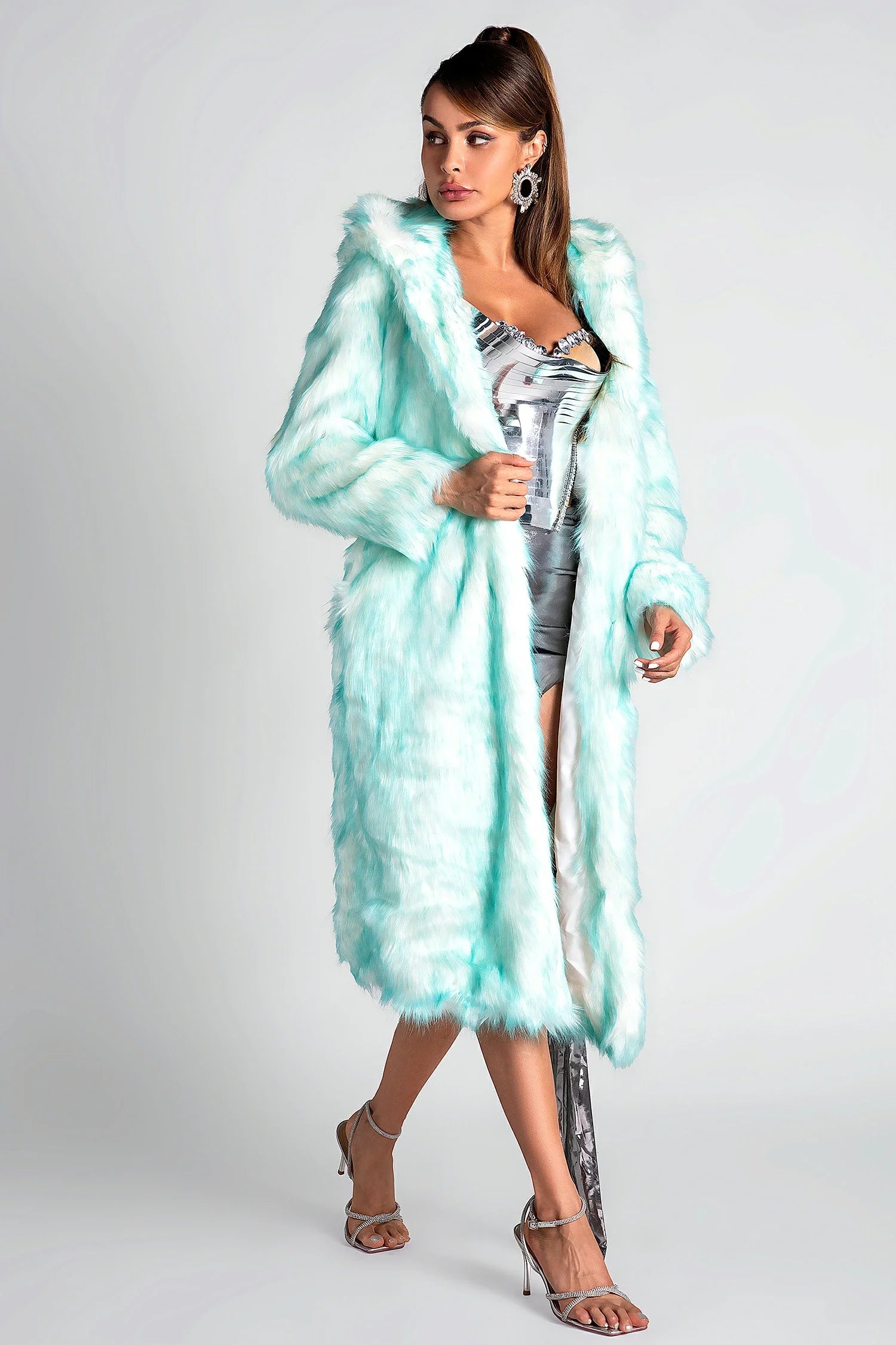 Molea LED Long Sleeve Fur Jacket