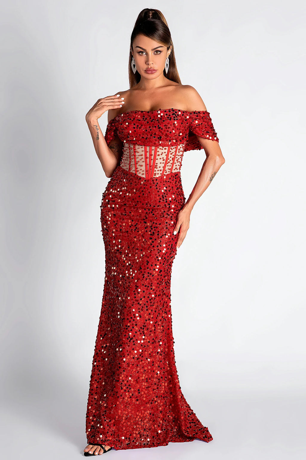Lamproti Corset Sequin Mermaid Dress