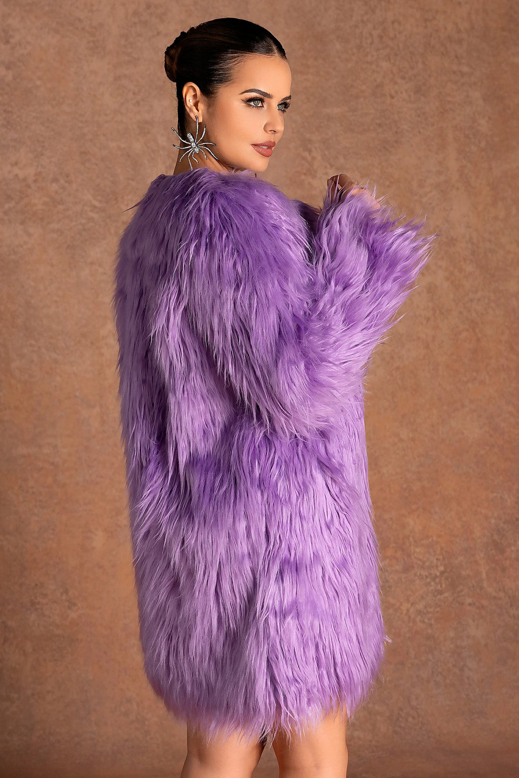 Totidi Purple Concert Eco-Fur Jacket