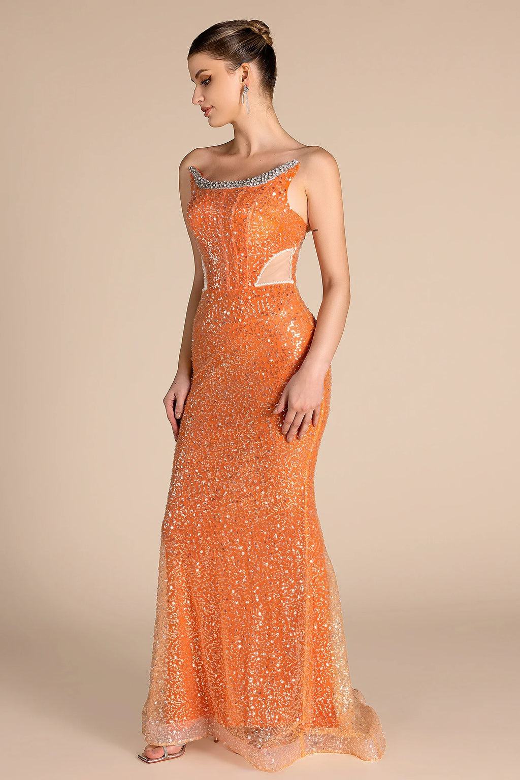 Shani Sequin Cutout Mermaid Dress