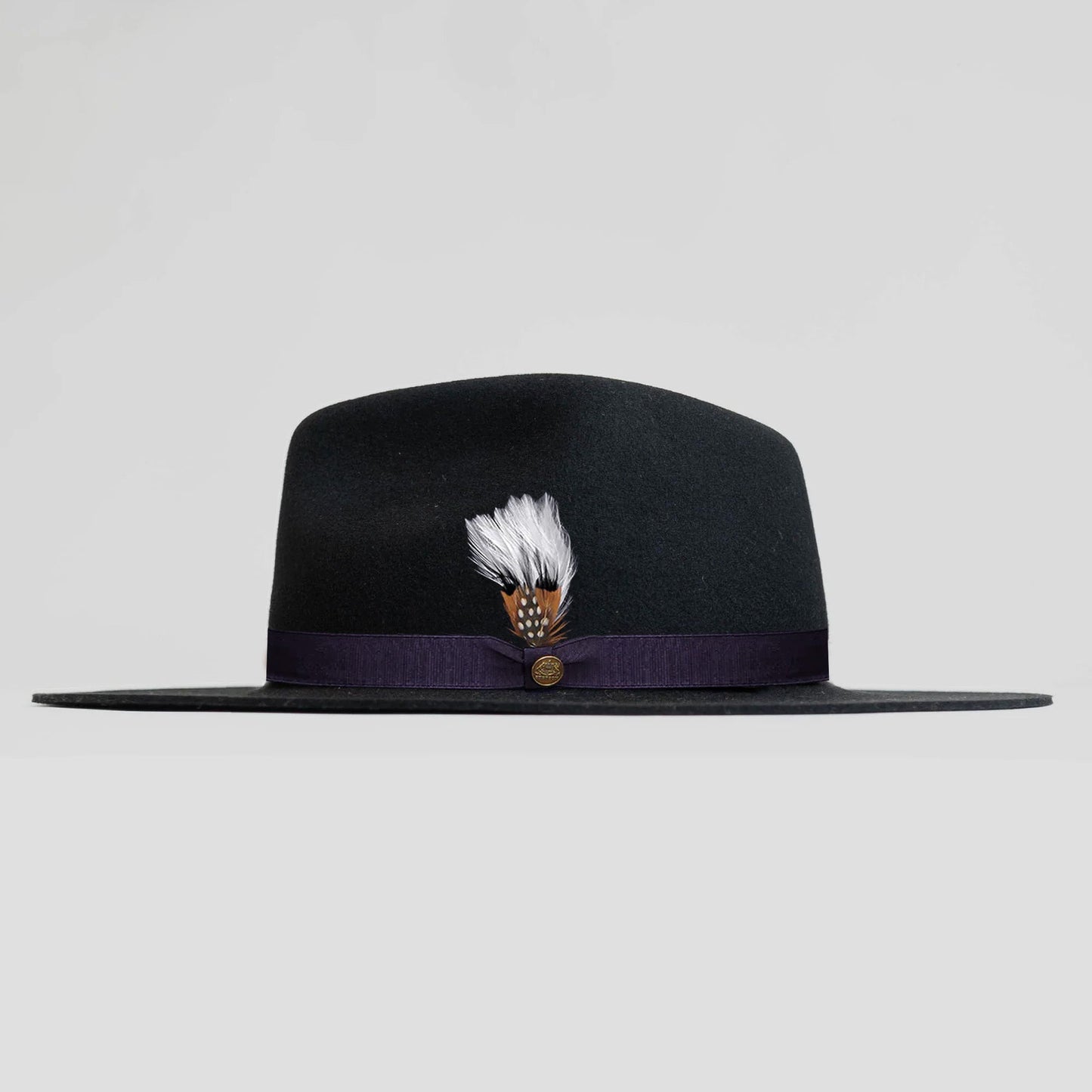 Dapper Men's Felt Fedora Hat–Black