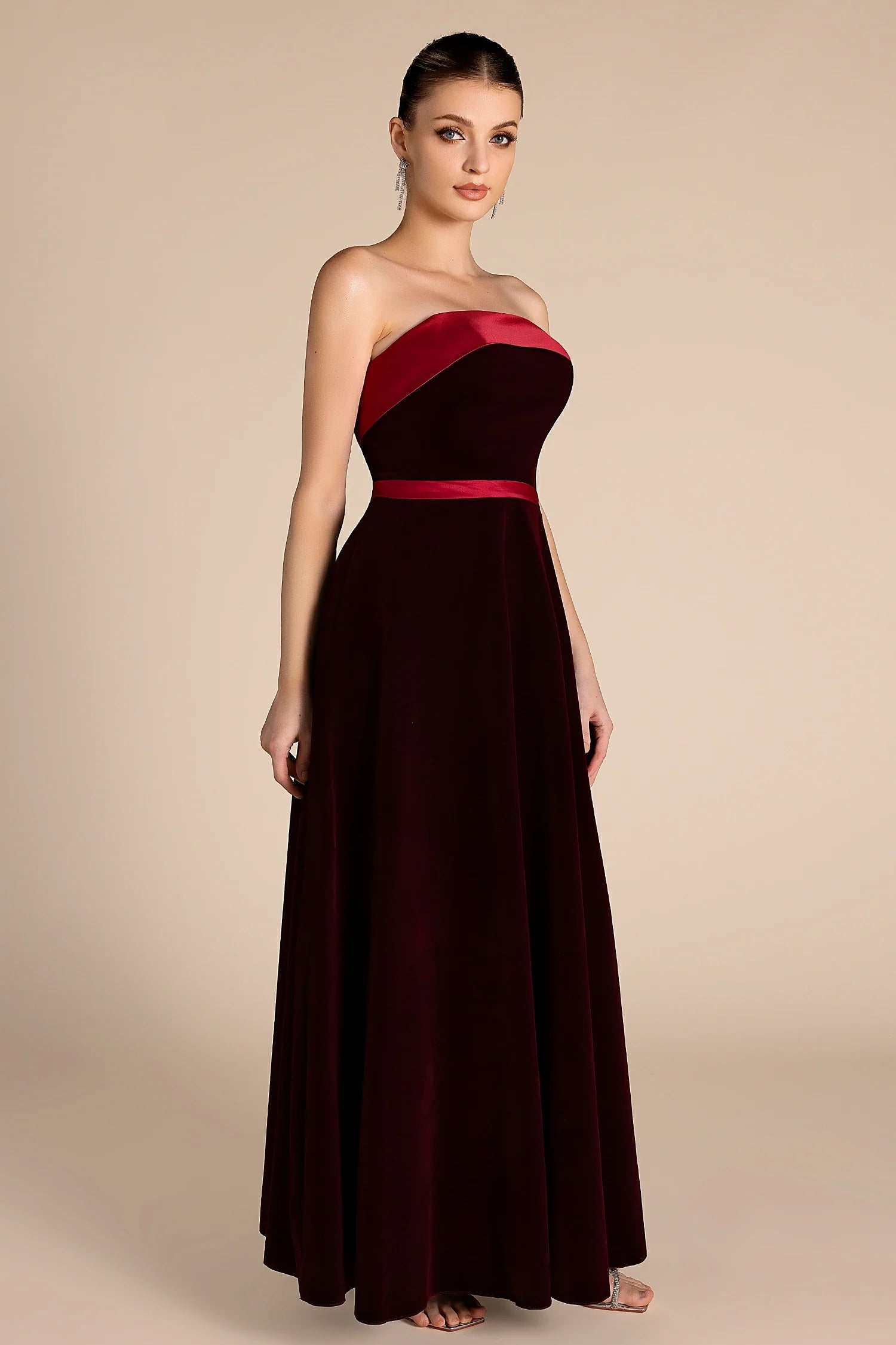 Nourbese Off Shoulder Tie Maxi Dress