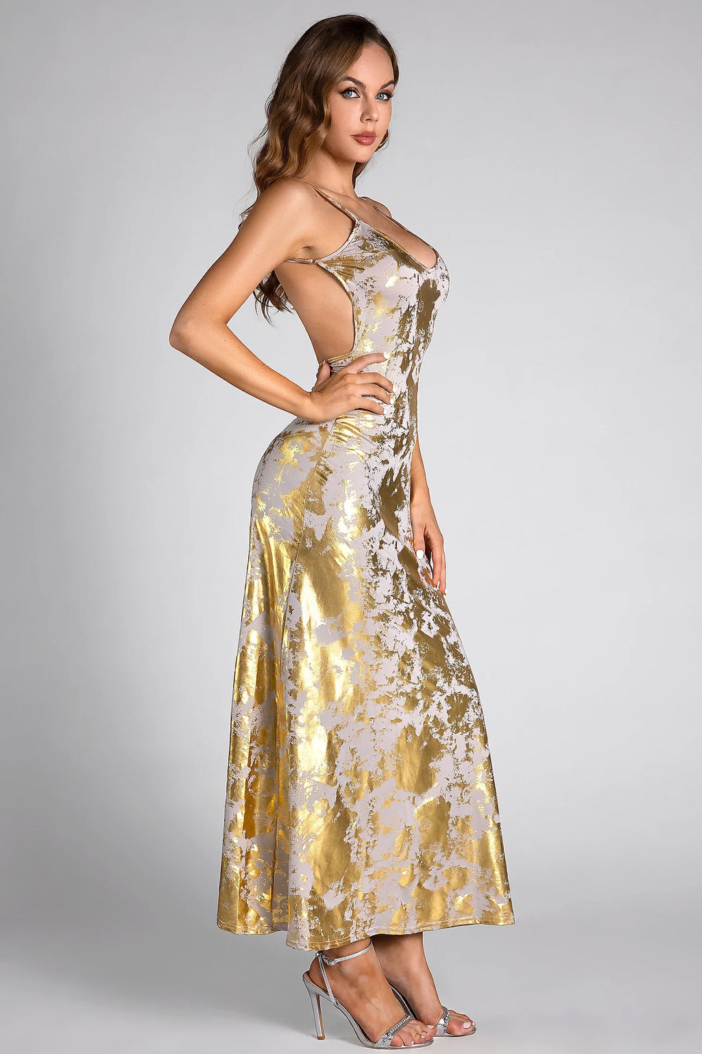 Shirley Gold Sprinkle Semi-forma Dress