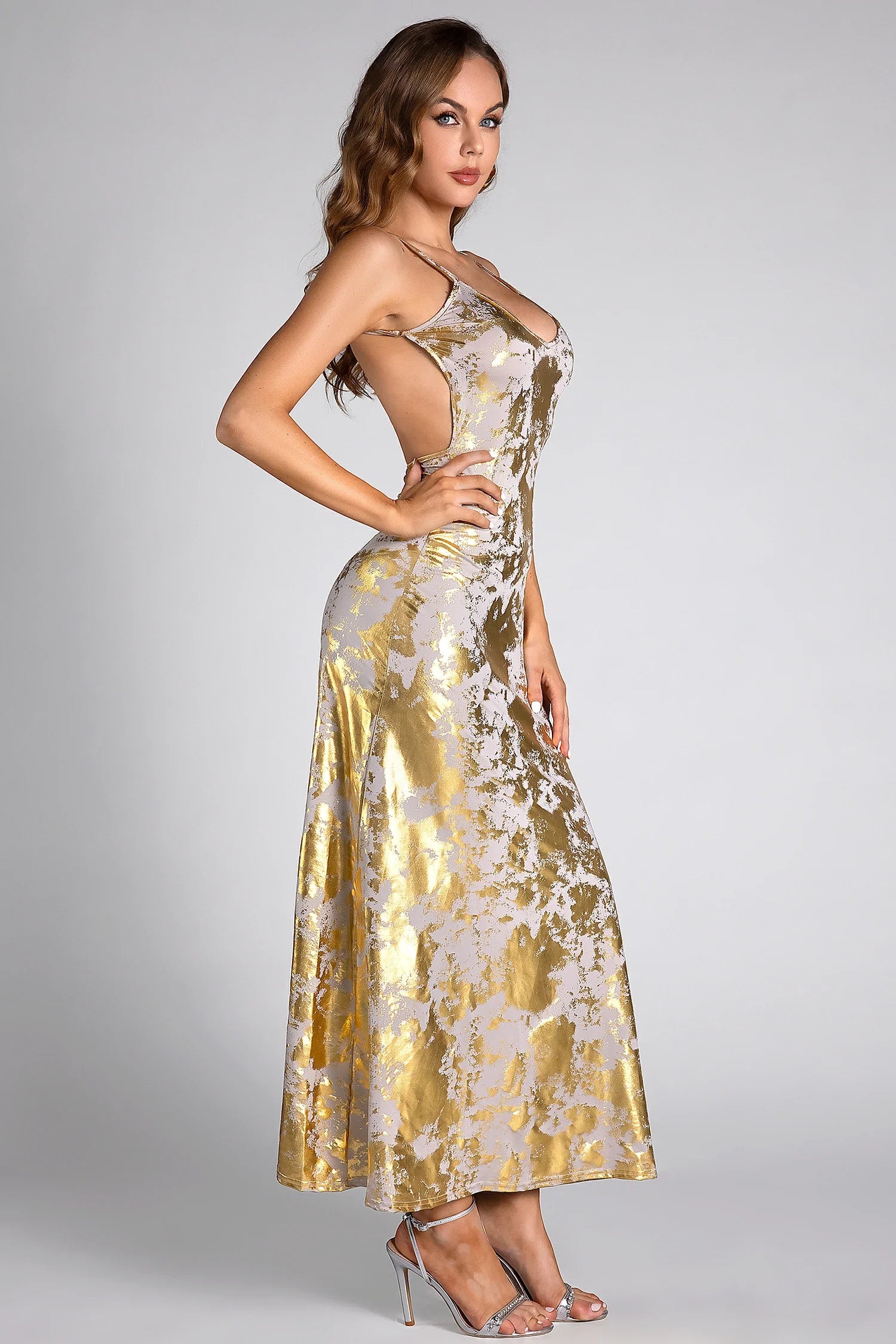 Shirley Gold Sprinkle Semi-forma Dress